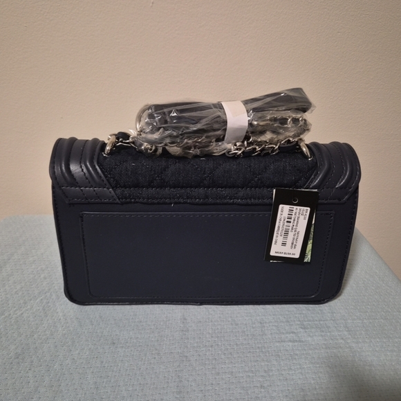 Badgley Mischka Denim Quilted Shoulder Bag - Picture 2 of 3